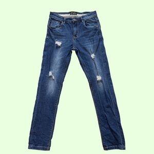 Stylish Distressed Blue Jeans